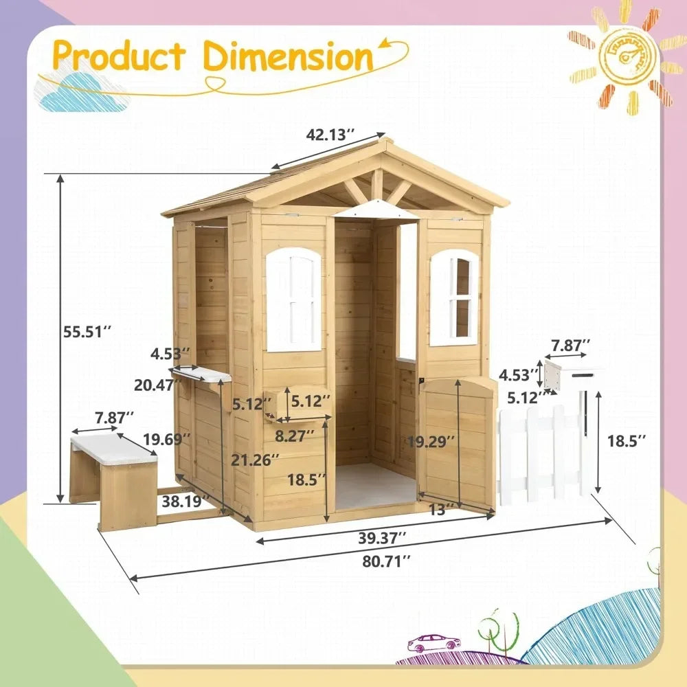 Playhouses, Outdoor Playhouse for Age 3-6 Years