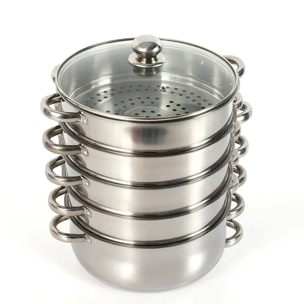 Multi-Function 5-Layer Stainless Steel Steamer for Cooking