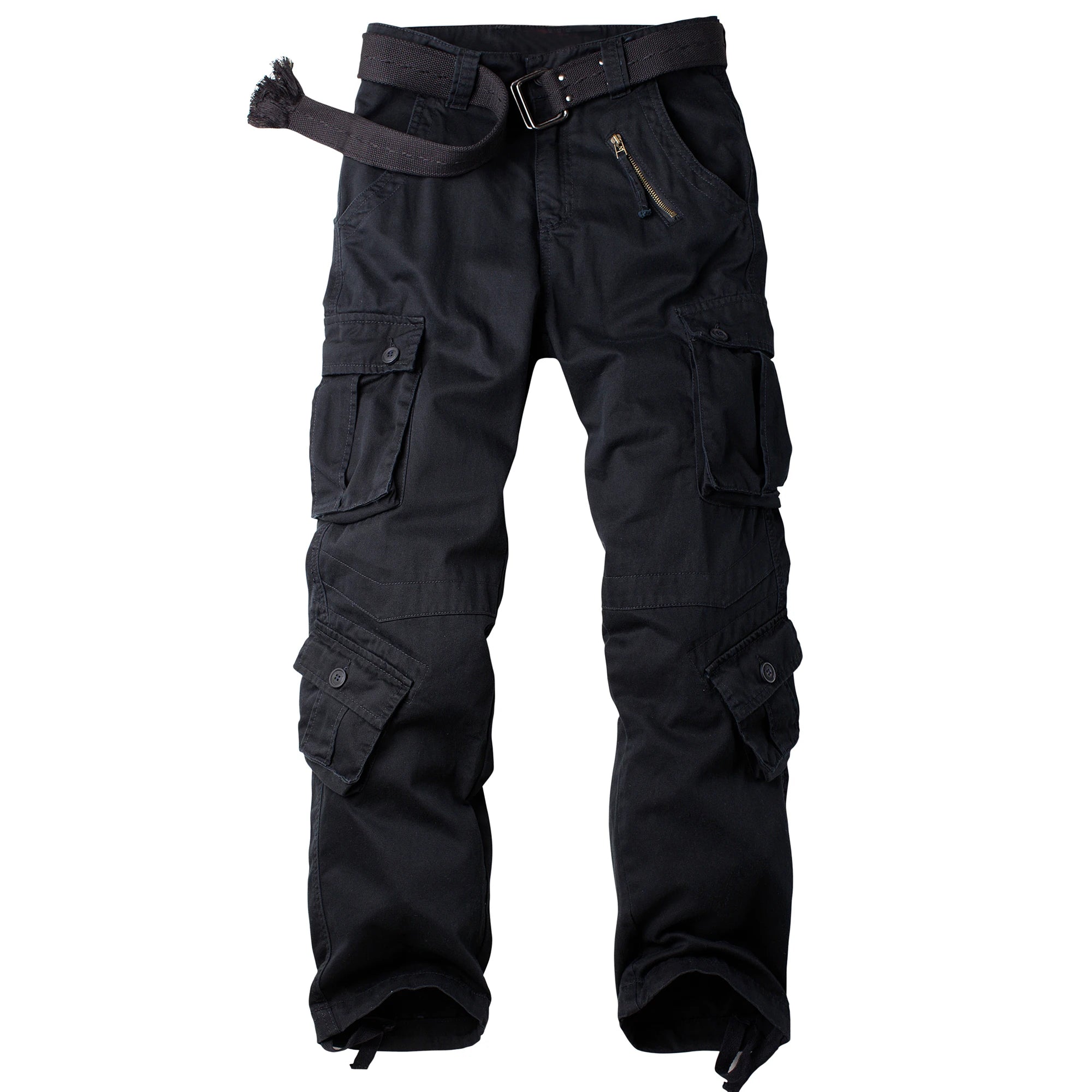 AKARMY Men's Comfortable Cotton Work Pants Multi Pocket