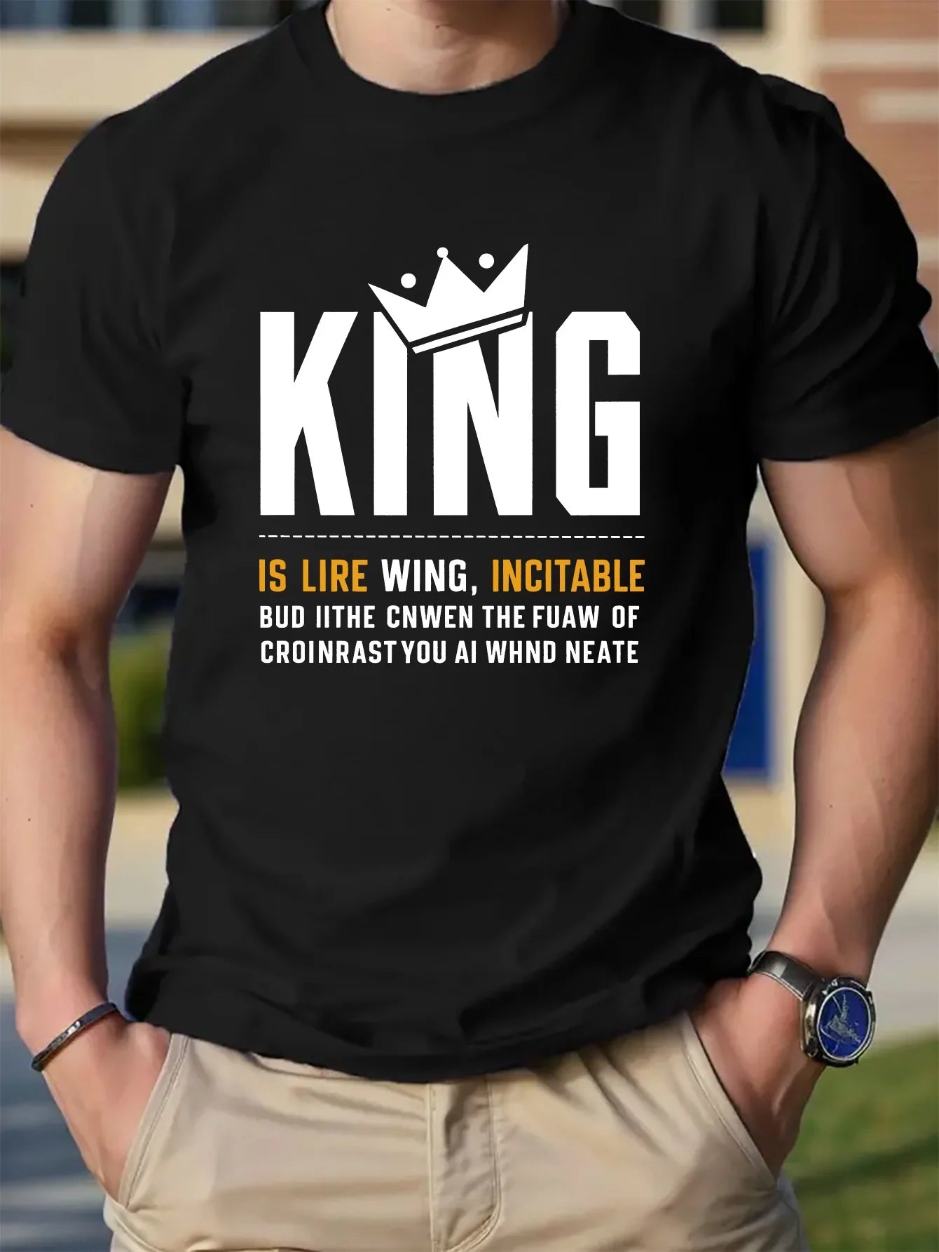 Cotton short-sleeved T-shirt American fashion