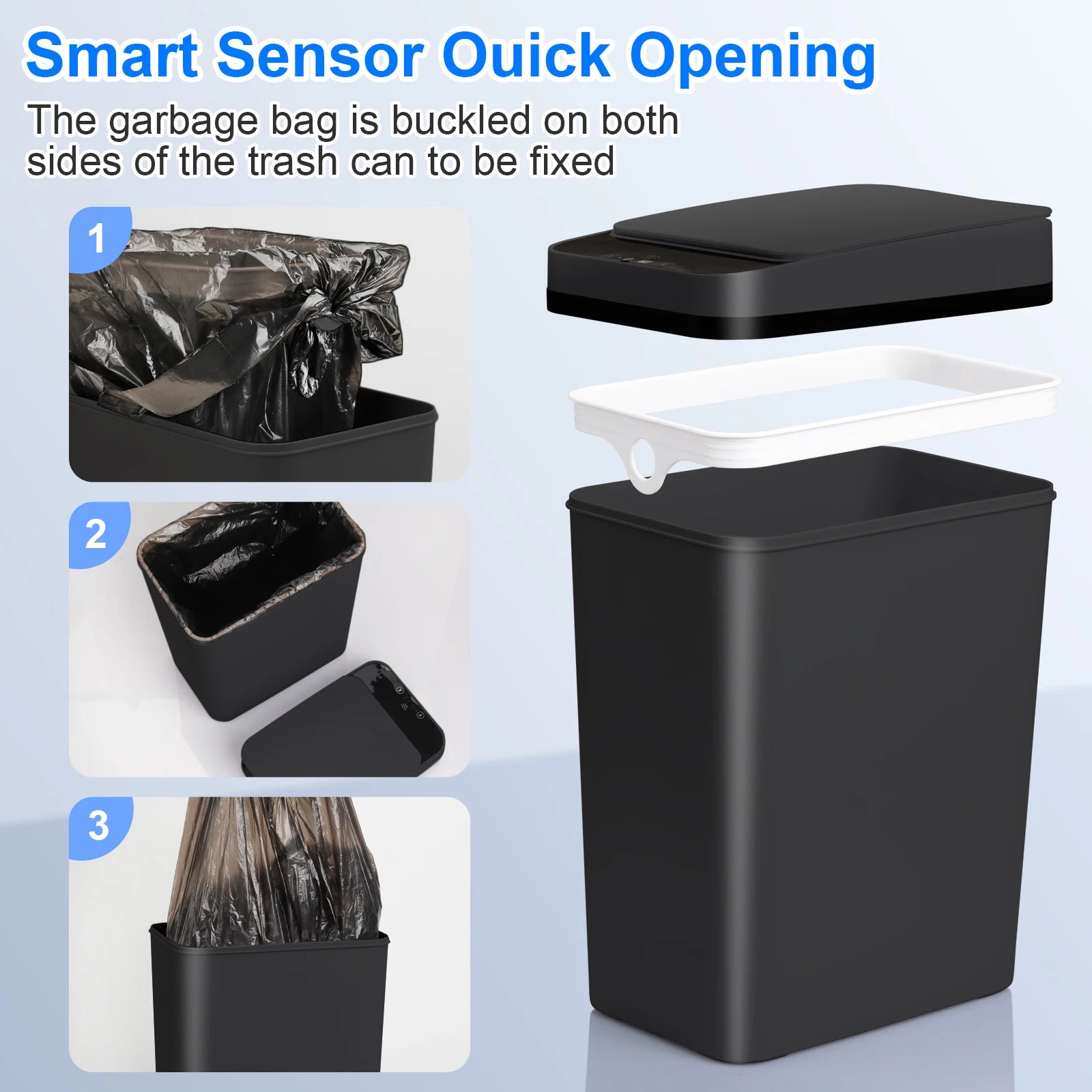 Bathroom Touchless Motion Sensor Garbage Can