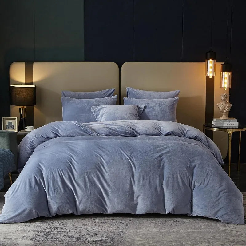 Velvet Burnt Orange Duvet Cover Queen Size
