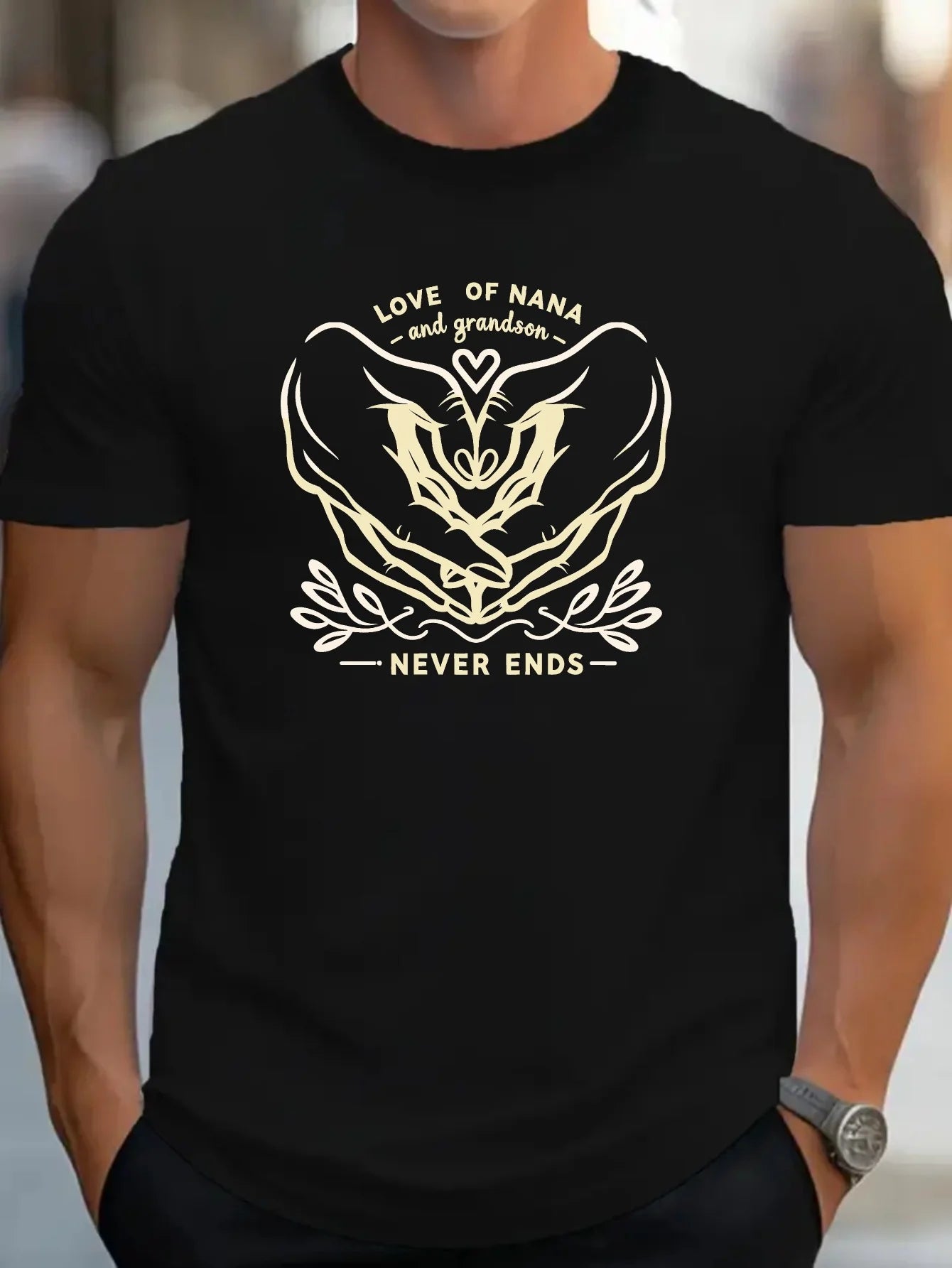 Fashion Print Cotton short-sleeved T-shirt American fashion