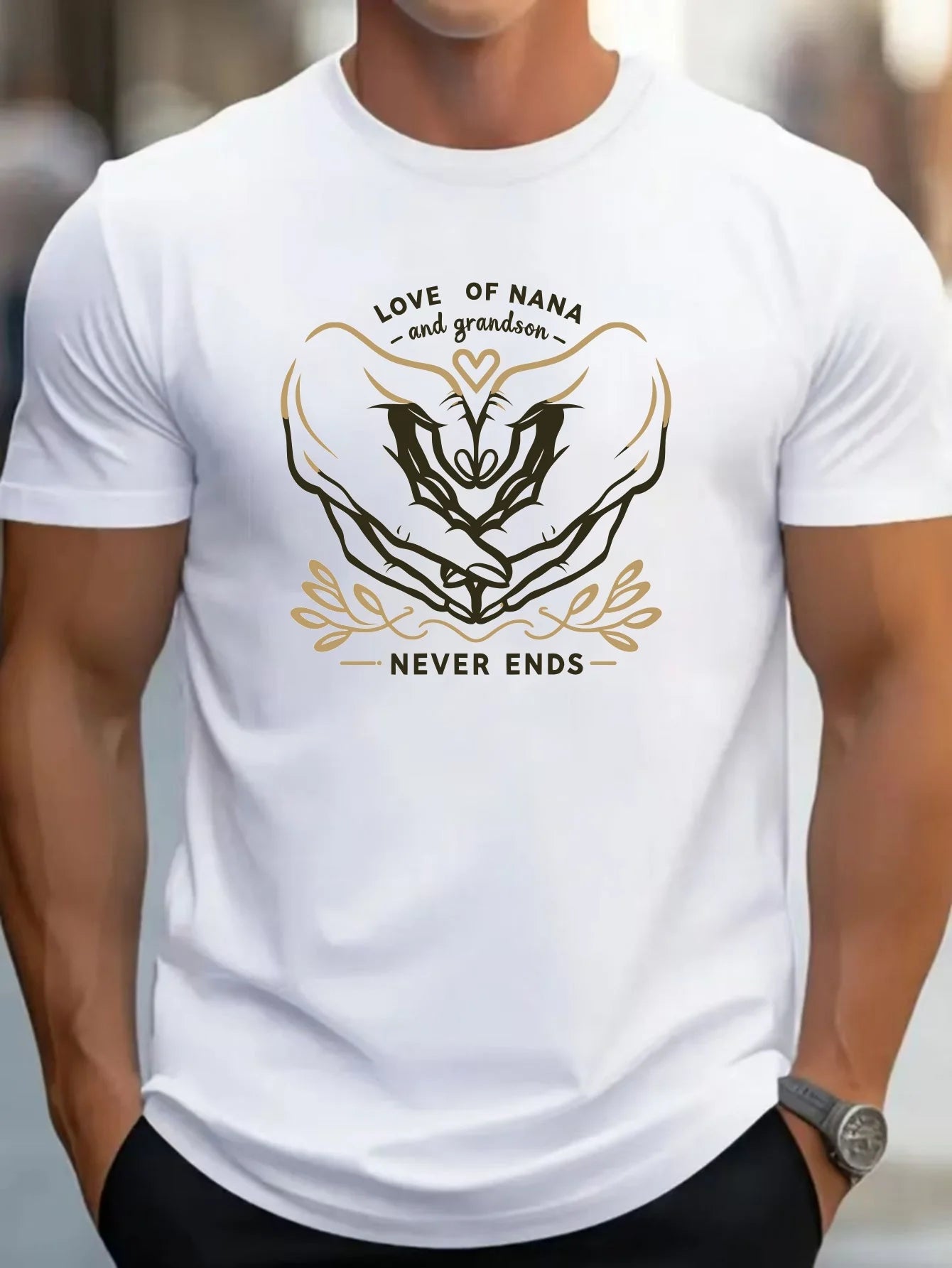 Fashion Print Cotton short-sleeved T-shirt American fashion