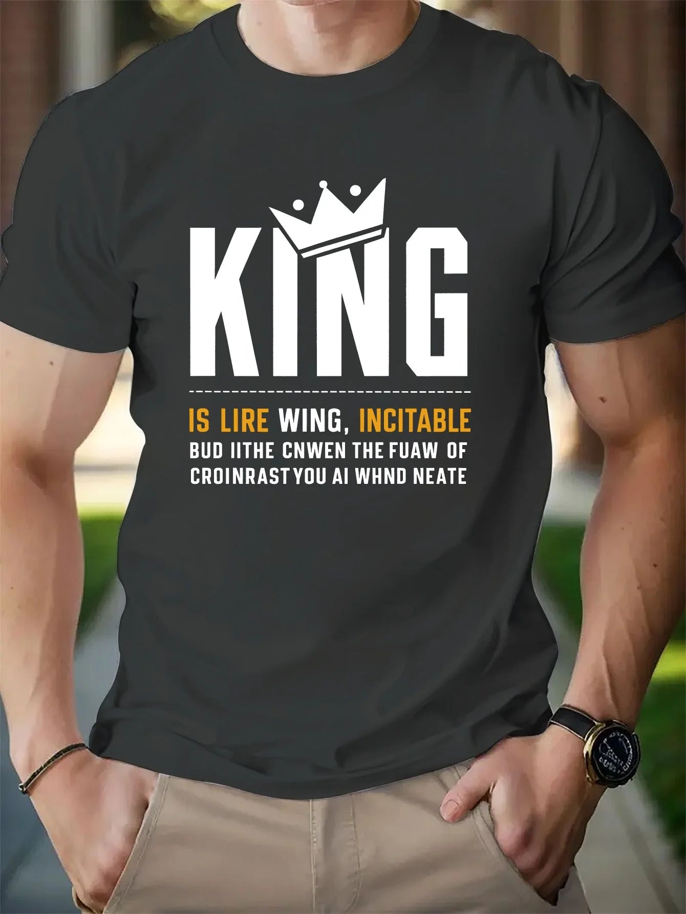 Cotton short-sleeved T-shirt American fashion