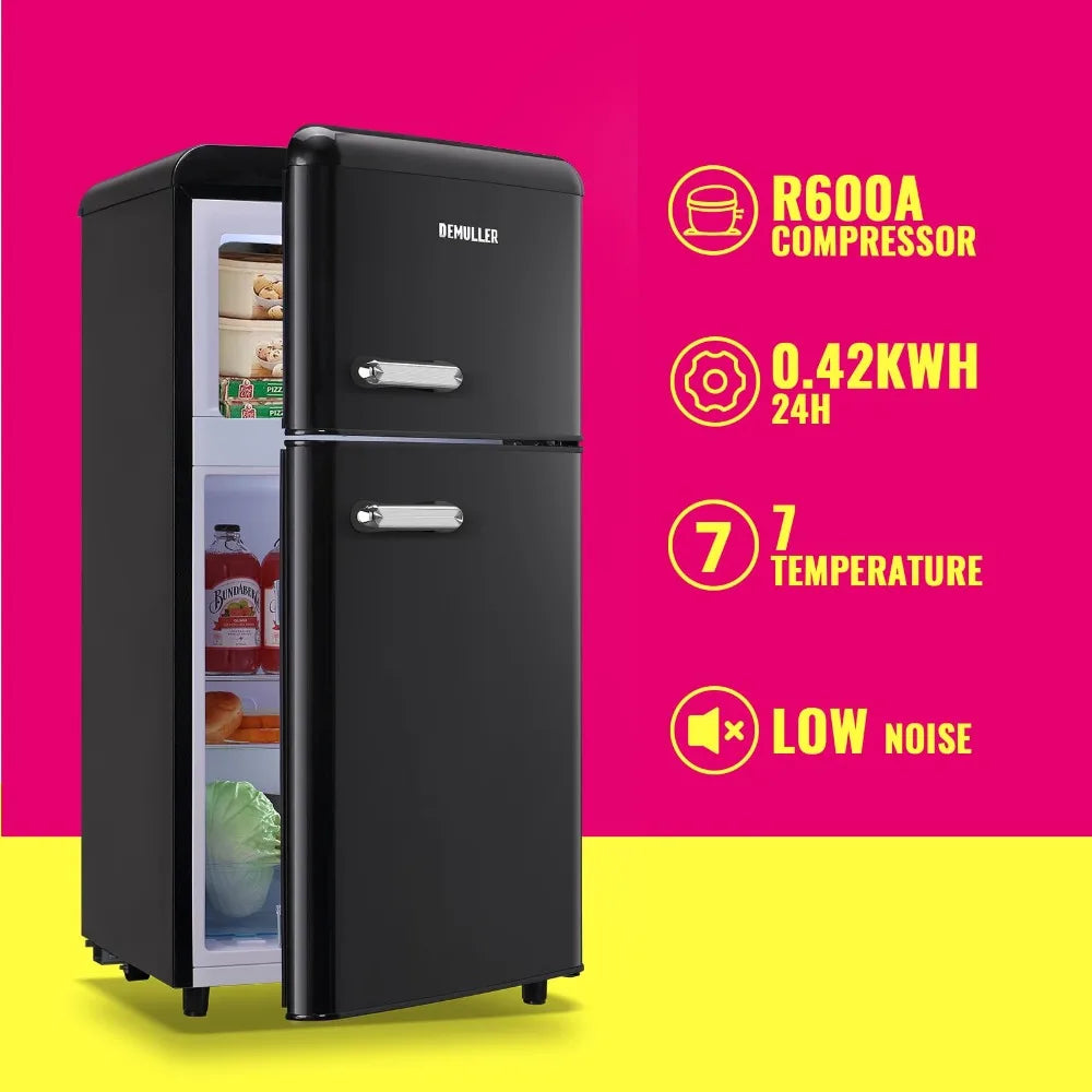 Mini Dual Door Refrigerator with Freezer