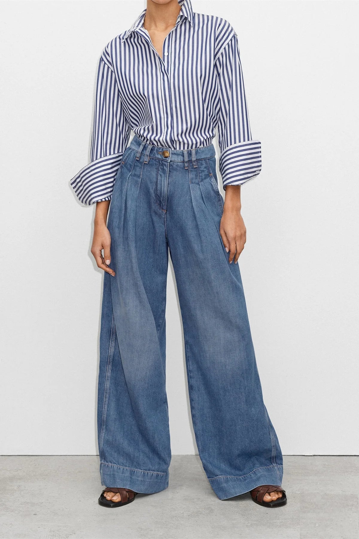 Women's Denim Pants High Waist Wide Leg Jeans