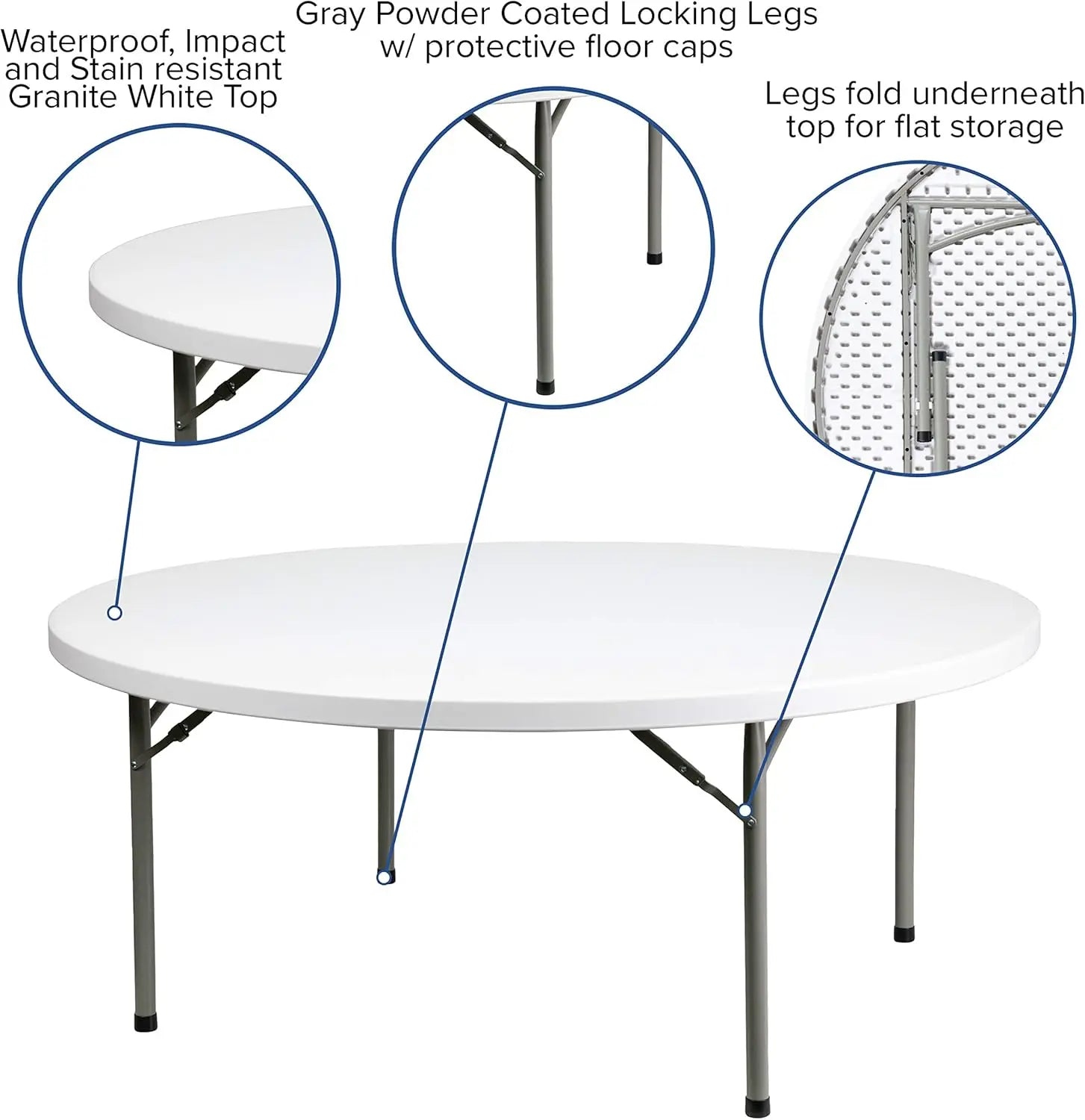Furniture Elon Plastic Folding Event Table