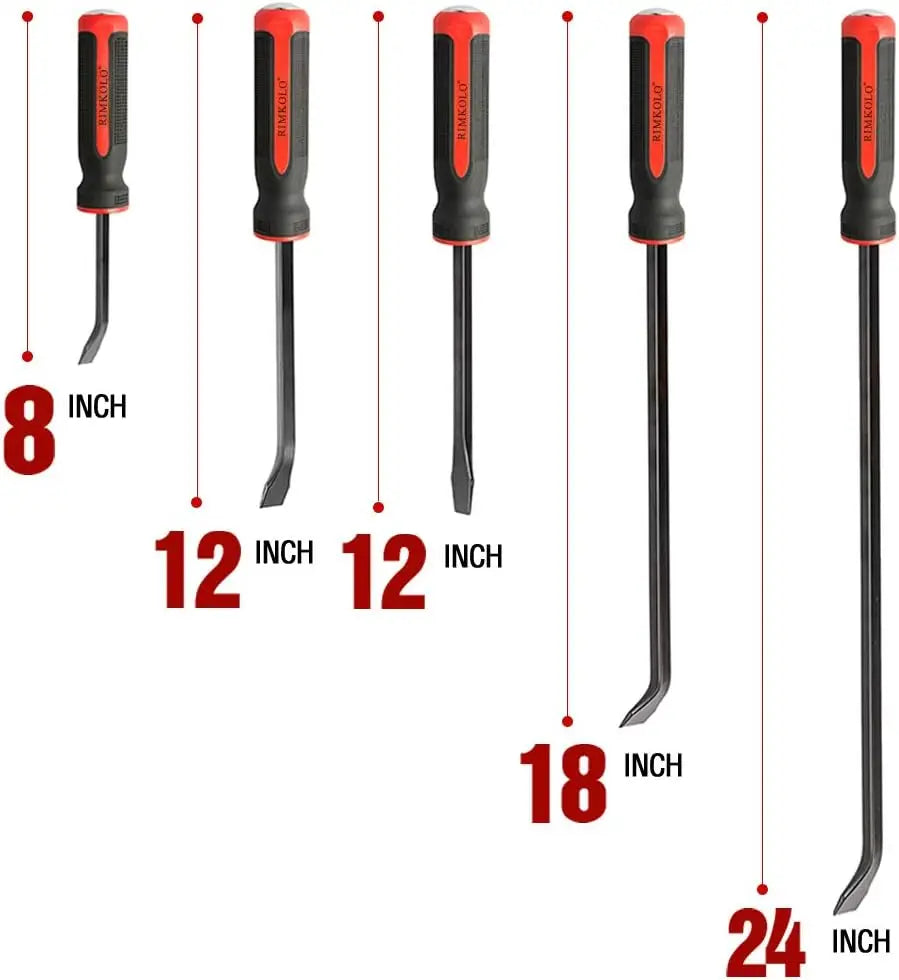 Pry Bar Set, 5-Piece Heavy Duty Pry Bars