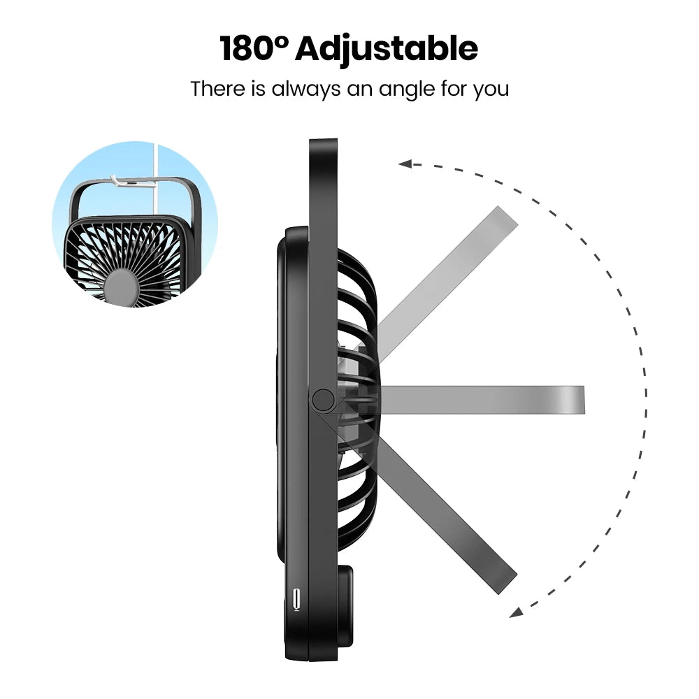 Desktop Fan Silent Thin Personal Fan with Power