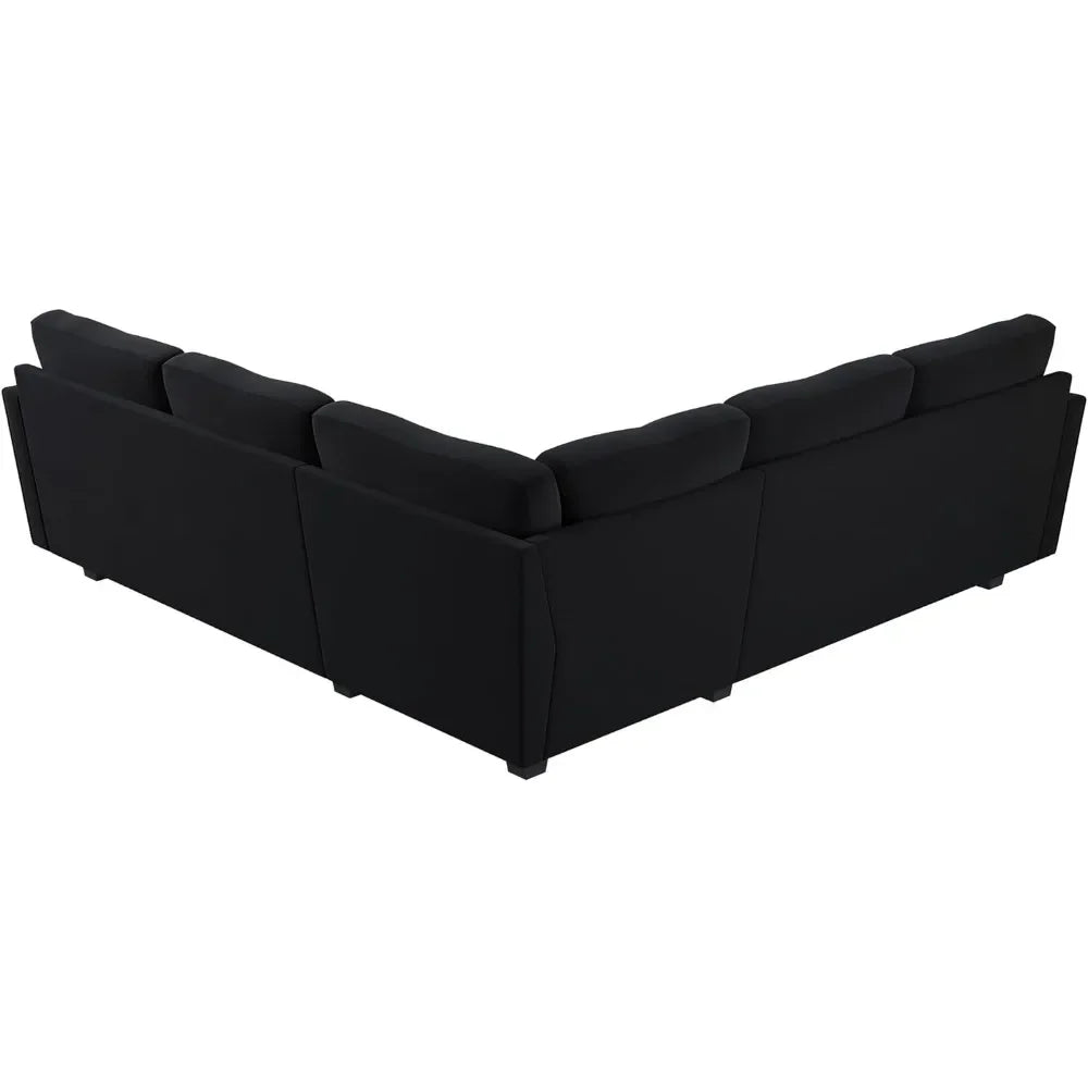 Living Room Convertible Sectional Sofa, L Shaped