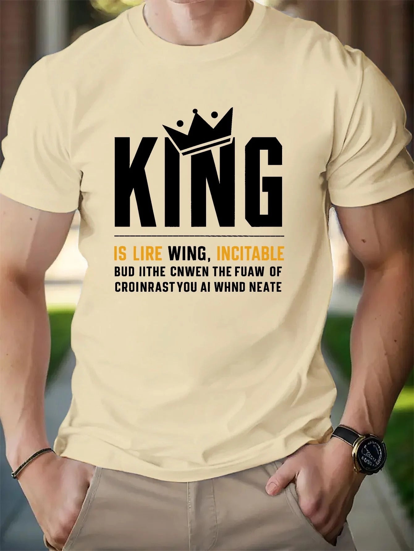 Cotton short-sleeved T-shirt American fashion