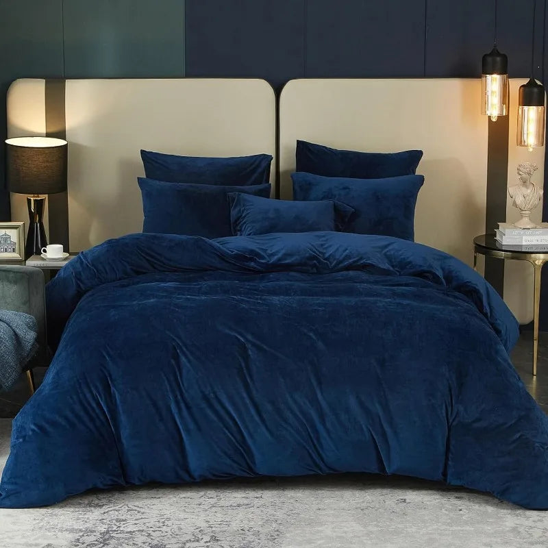 Velvet Burnt Orange Duvet Cover Queen Size