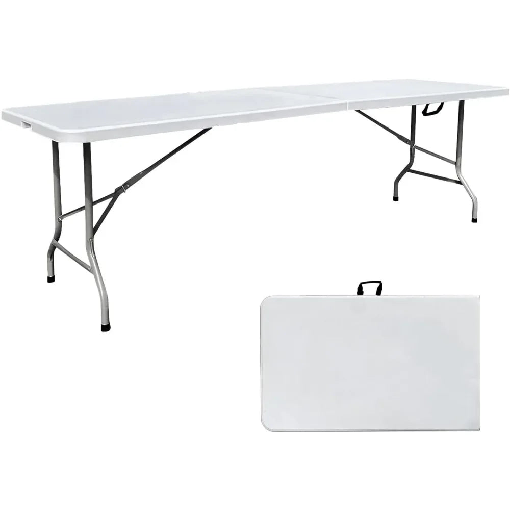 8 Foot Folding Table Portable Plastic Picnic Table