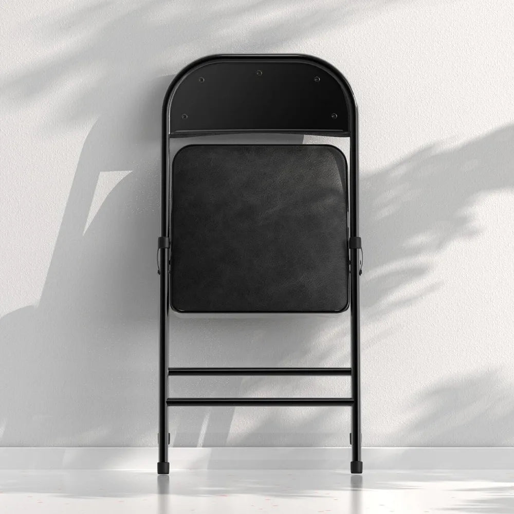 4 Pack Folding Chairs with Padded Cushion and Back