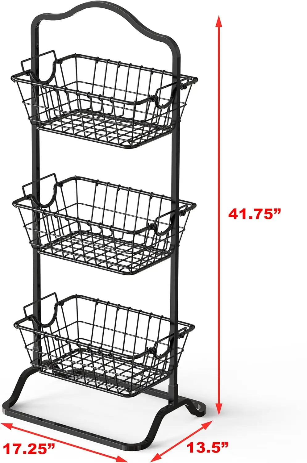 Wire Market Fruit Basket Stand in kitchen