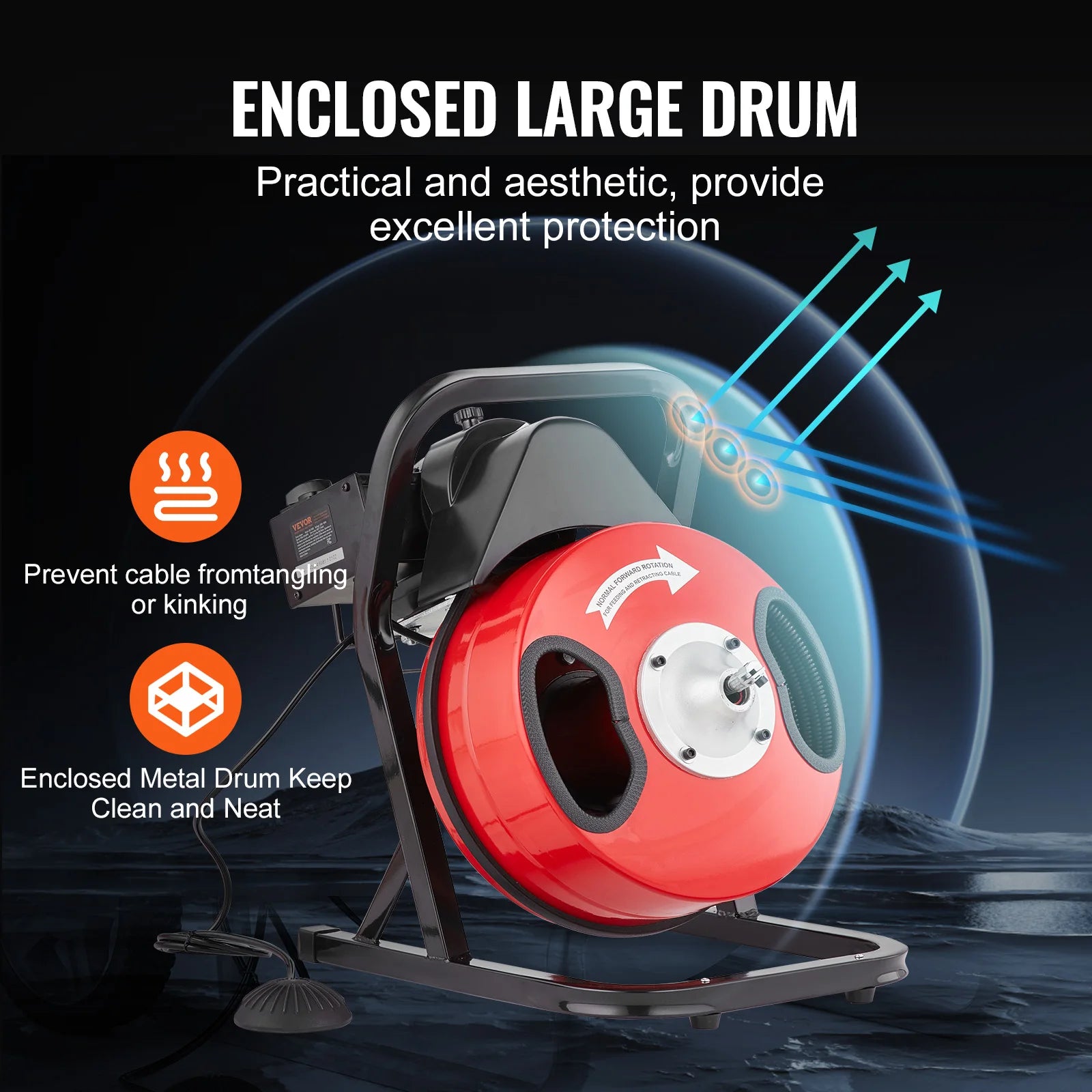 VEVOR Drain Cleaner Machine Cleaning Tool for Homeuse