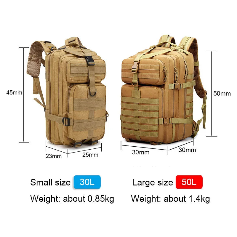 Tactical Backpack Nylon Waterproof Rucksacks Army Bag