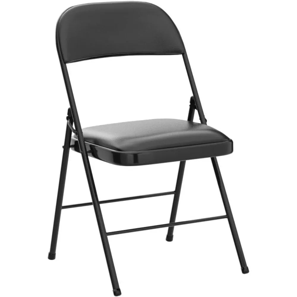 4 Pack Folding Chairs with Padded Cushion and Back