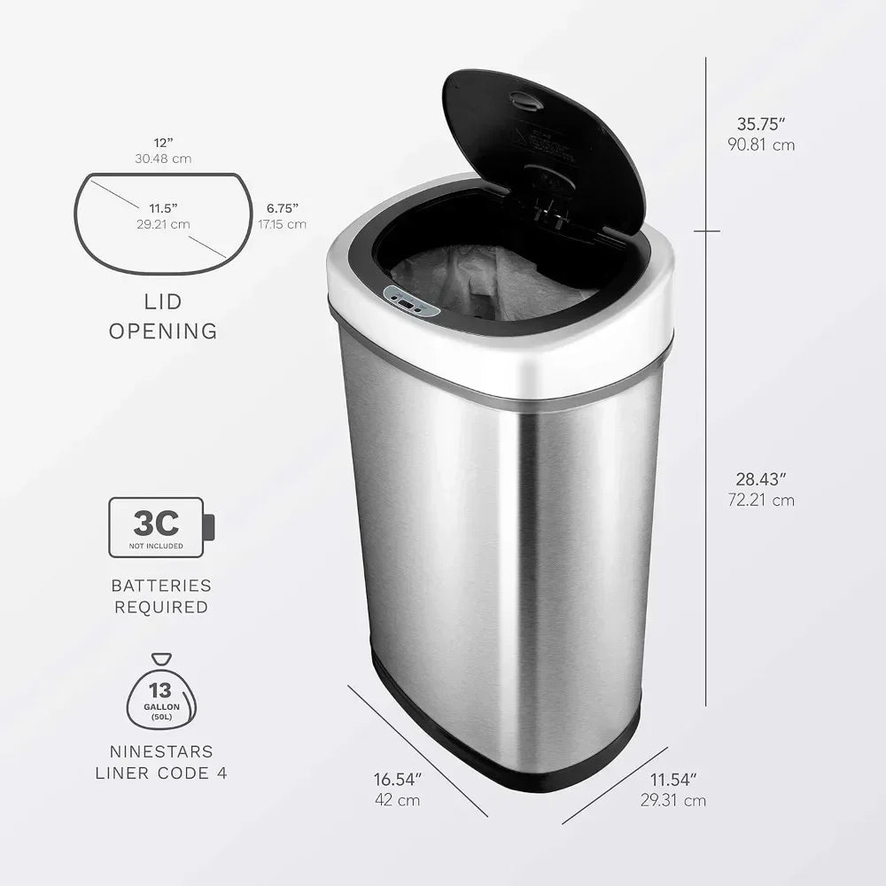 Automatic Touchless Infrared Motion Sensor Trash Can