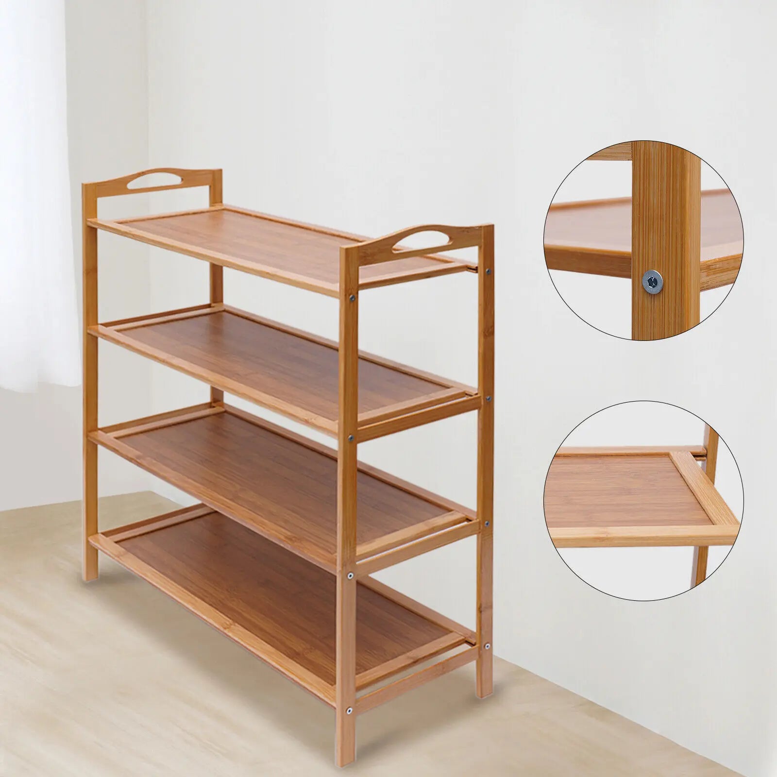 4 Tier New Durable Bamboo Shelf