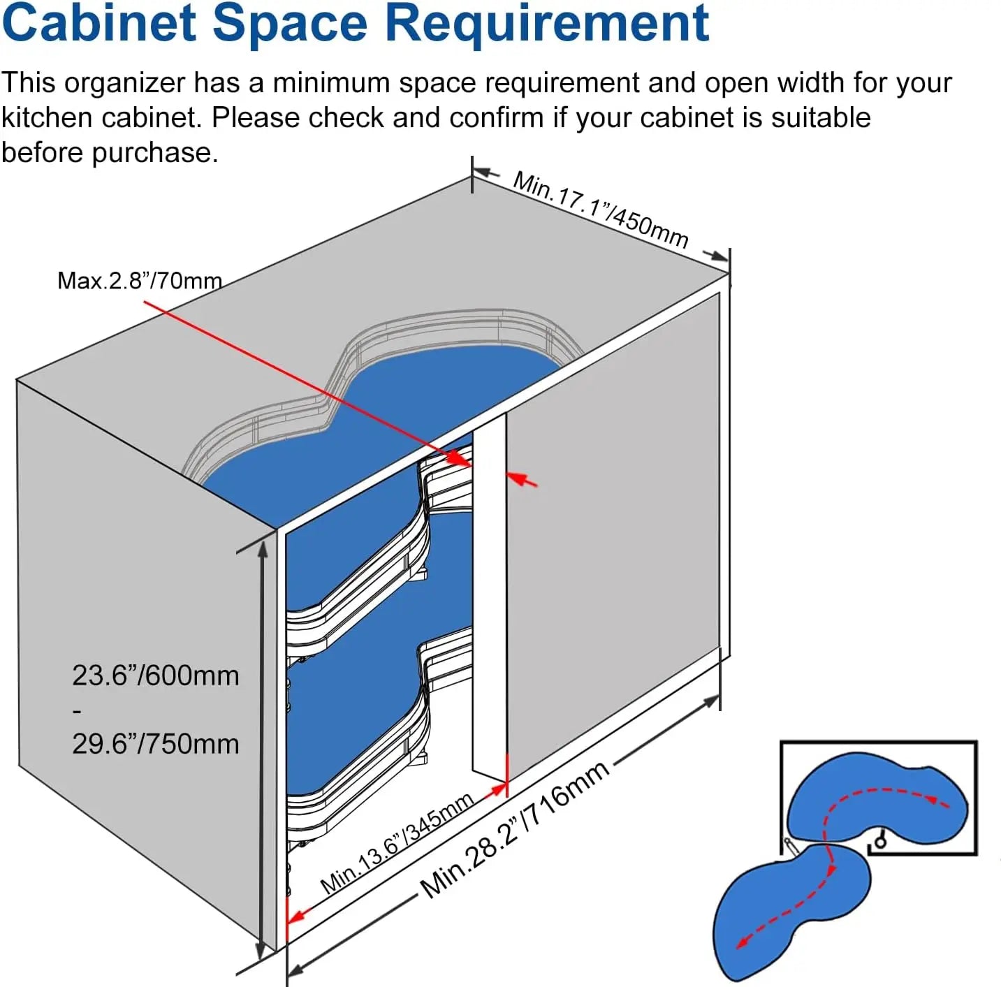 Left Swing Pull Out Organizer