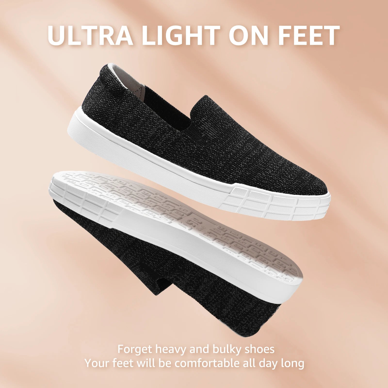 Women Breathable Loafers Comfortable Knit Casual Shoes