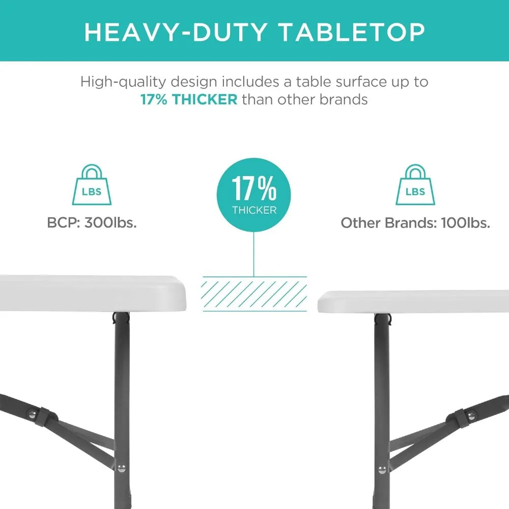 6ft Plastic Folding Table