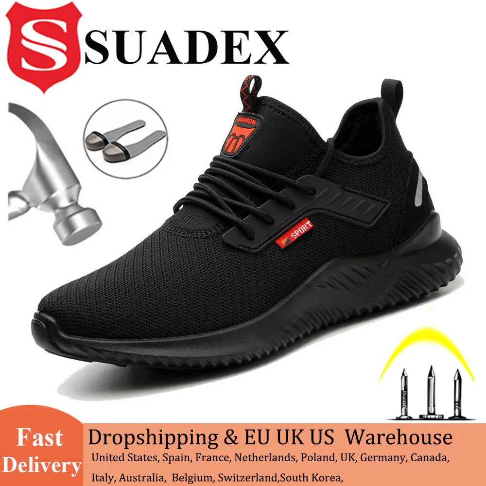 Safety Anti-Smashing Shoes Steel Toe Work Shoes