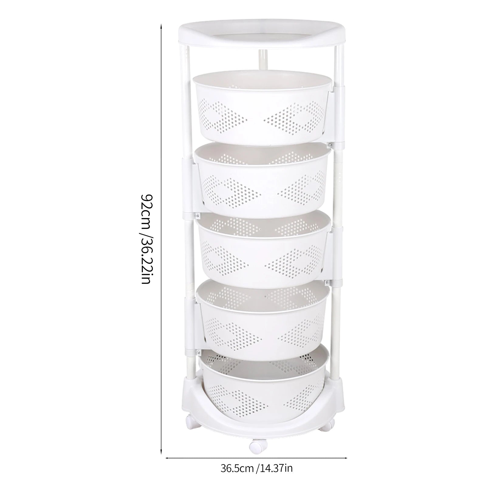 5 Layer Kitchen Rotating Organizer Rack