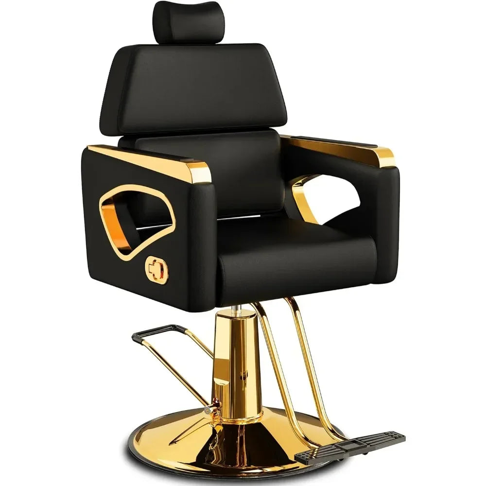 Professional Reclining Salon Chair with Removable Headrest