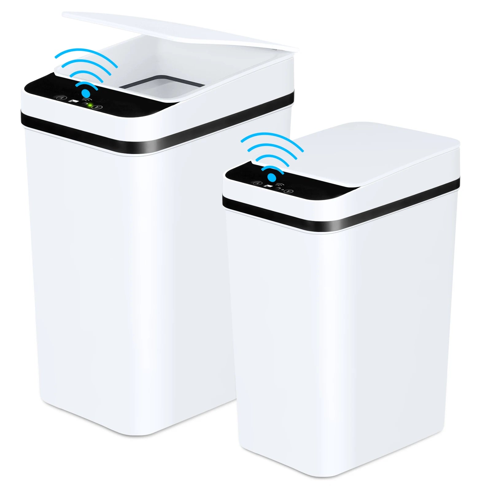 18L Bathroom Automatic Trash Can White