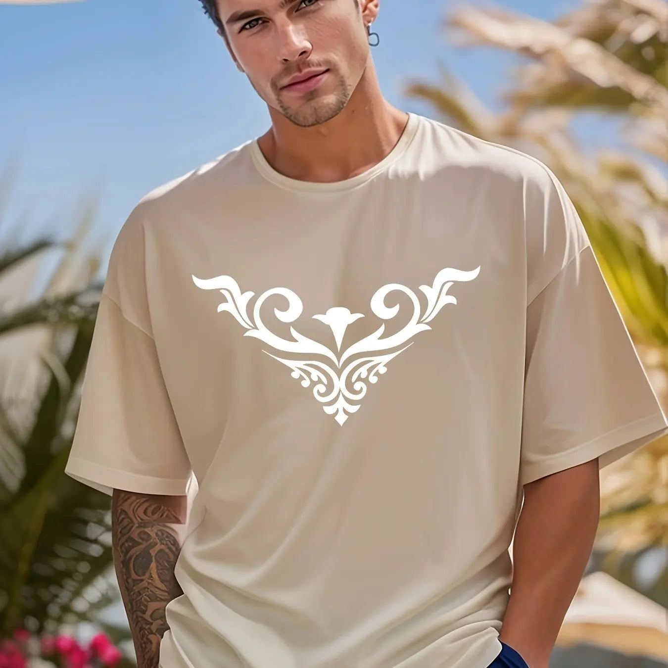 casual short-sleeved crew neck T-shirt