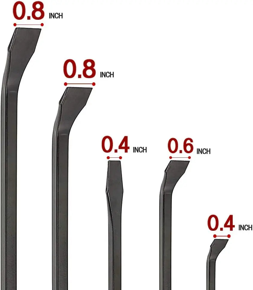 Pry Bar Set, 5-Piece Heavy Duty Pry Bars