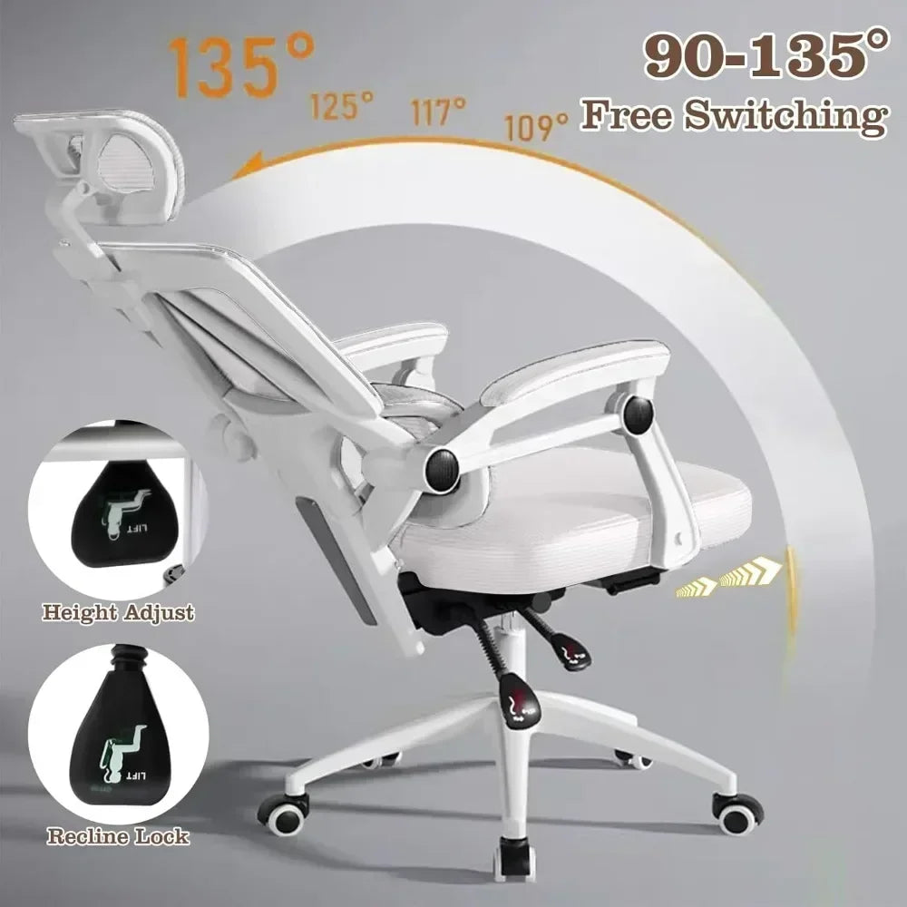 Ergonomic Home Office Chair Work Chairs with Wheels