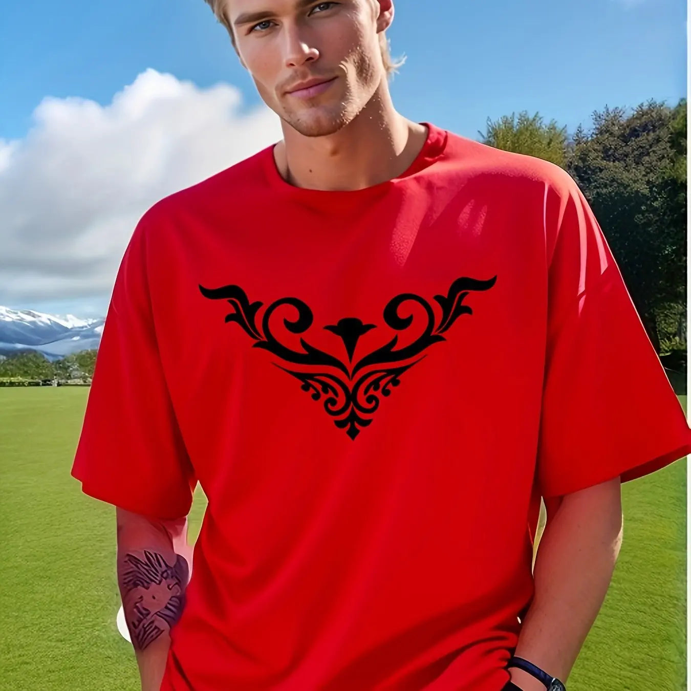 casual short-sleeved crew neck T-shirt