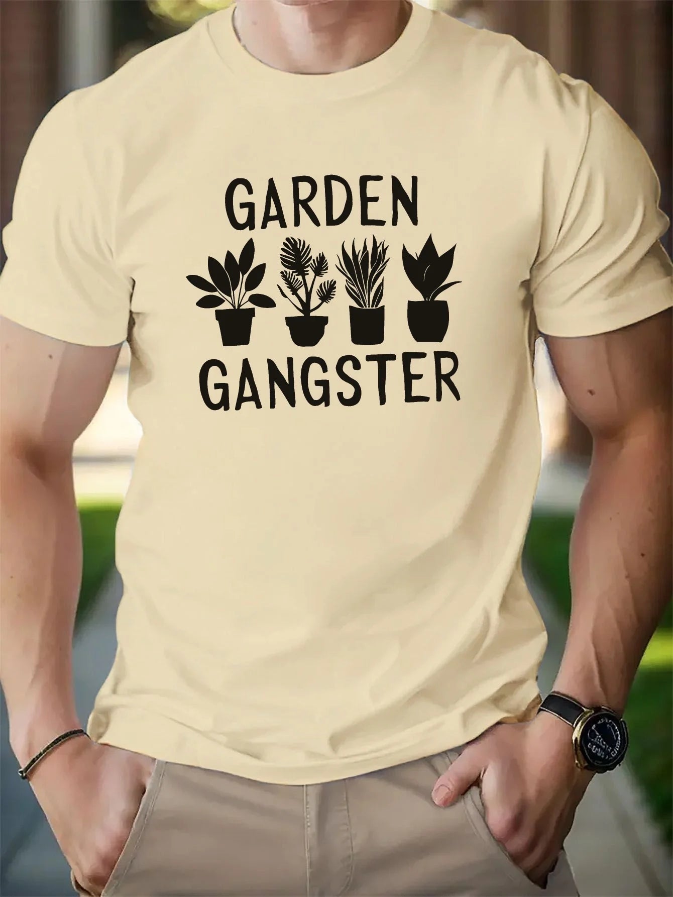 Fashion Print Cotton short-sleeved T-shirt American fashion