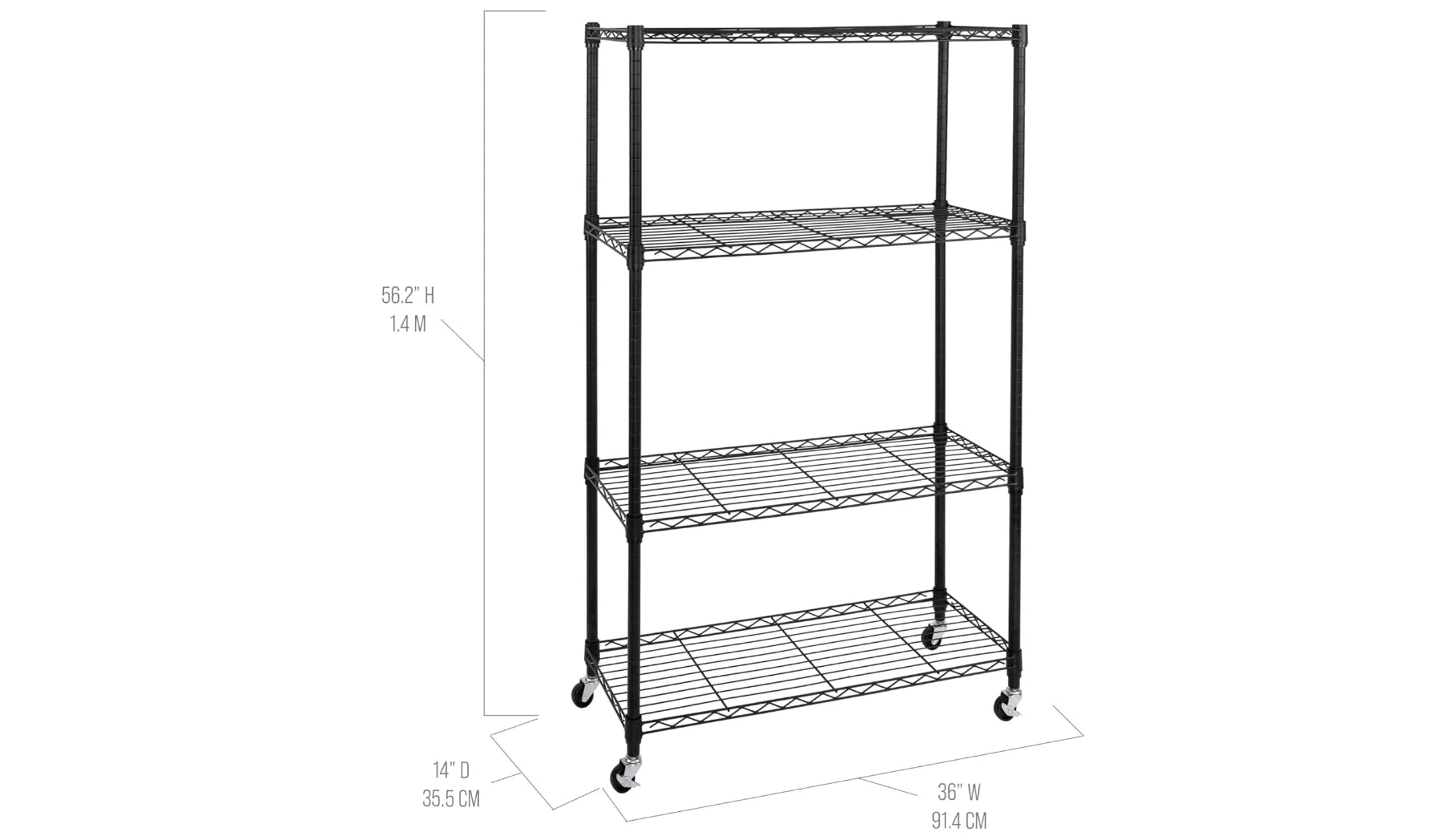 Seville Classics Solid Steel Wire Shelving Storage
