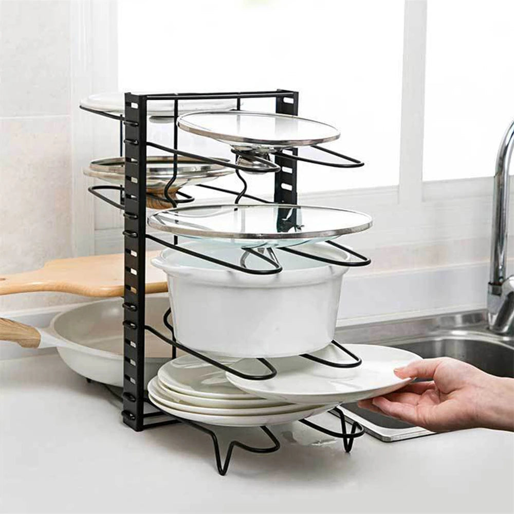 8 Tiers Pan Pot Organizer Rack Multi-layer