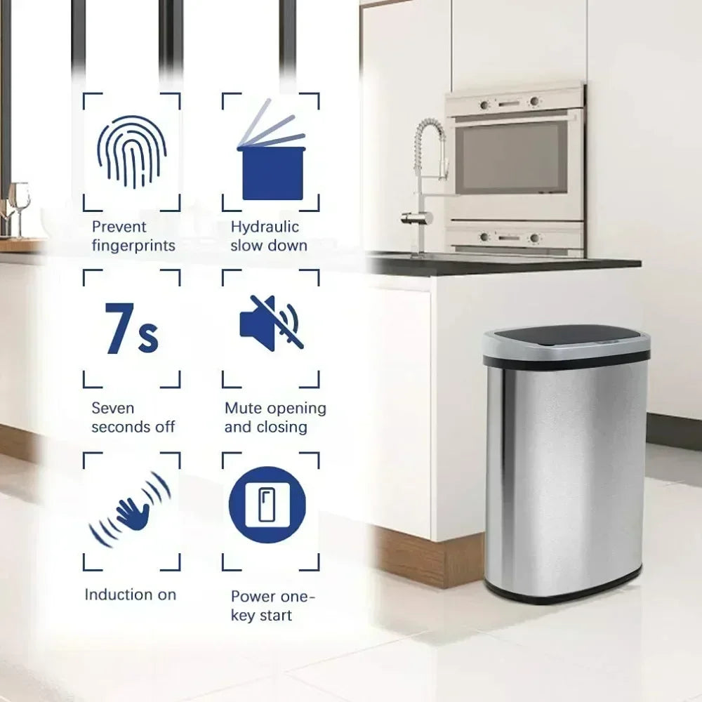 Kitchen Trash Can with Lid