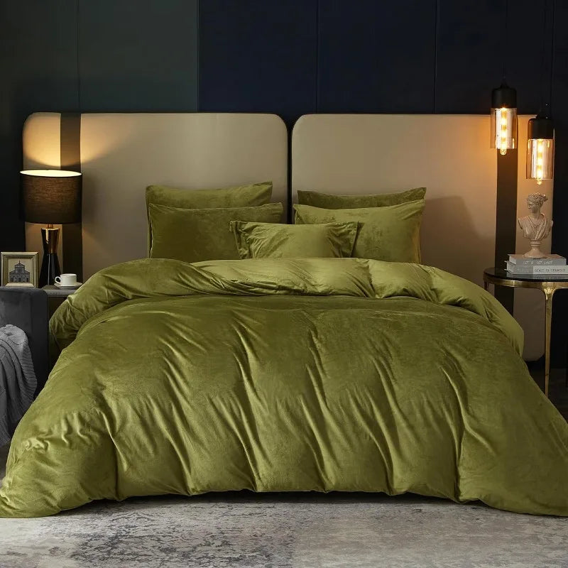 Velvet Burnt Orange Duvet Cover Queen Size