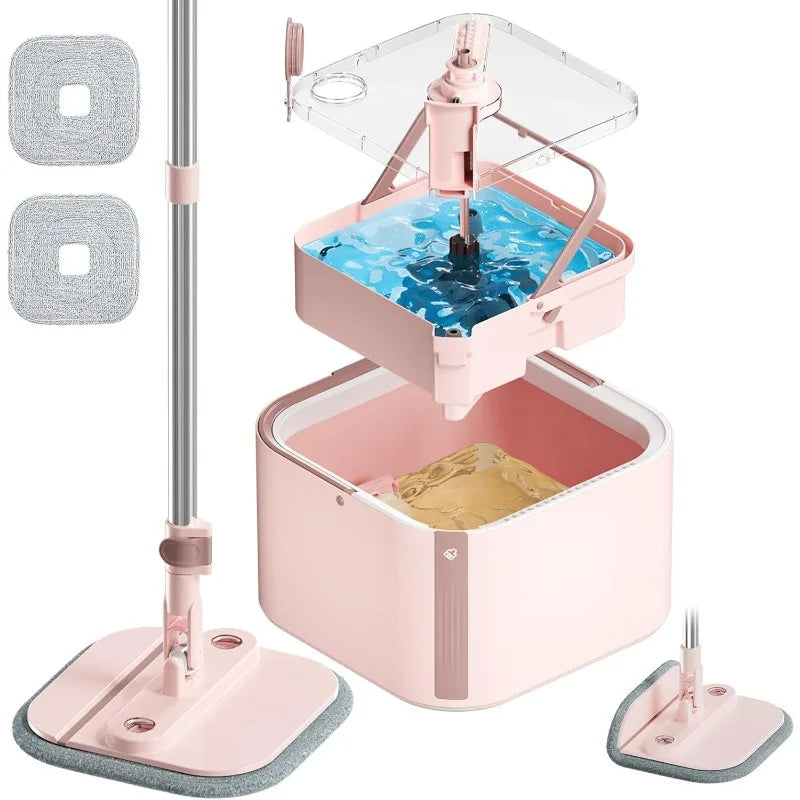 Upgraded Spin Mop and Bucket Self-Standing