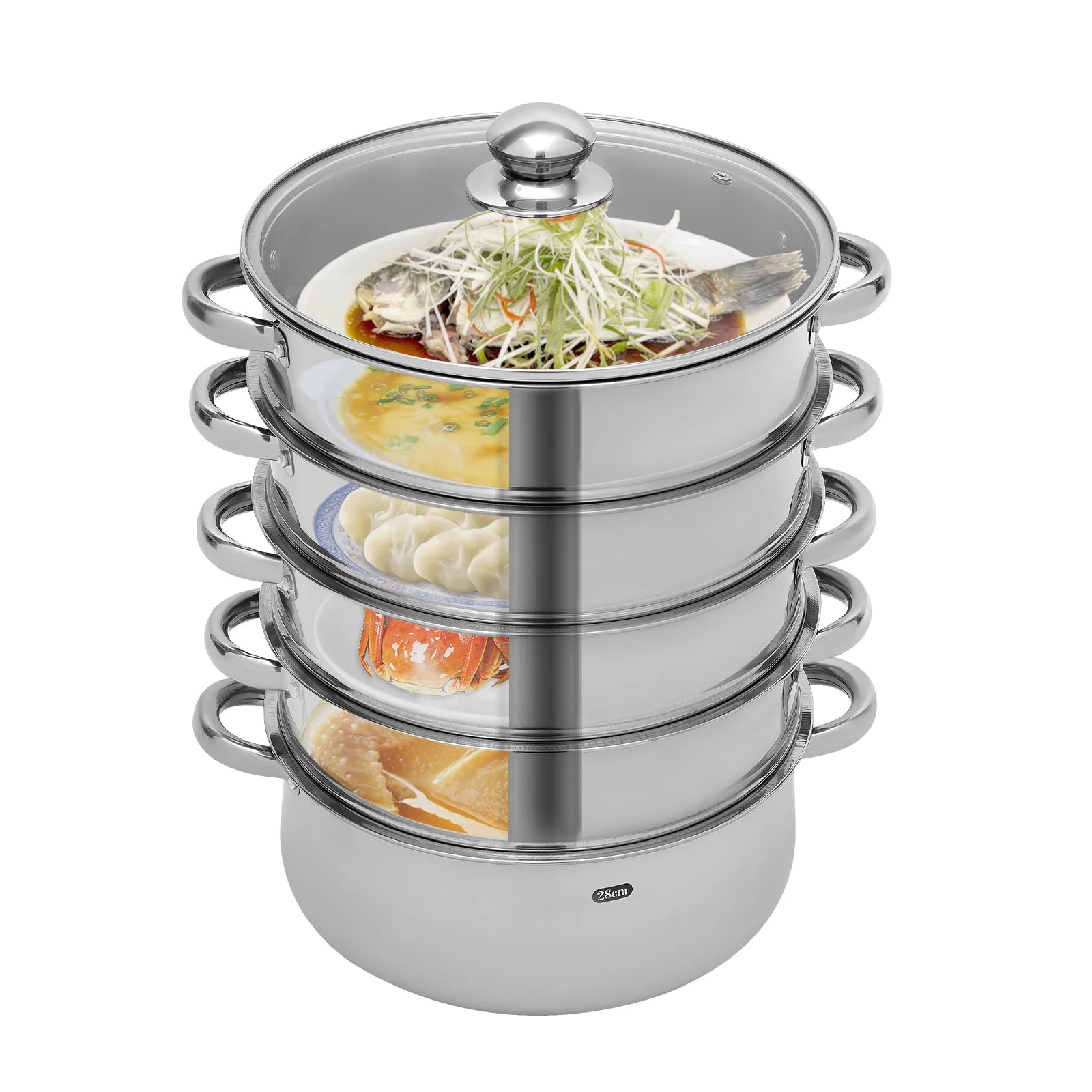 5-Tier Stainless Steel Steamer Pot