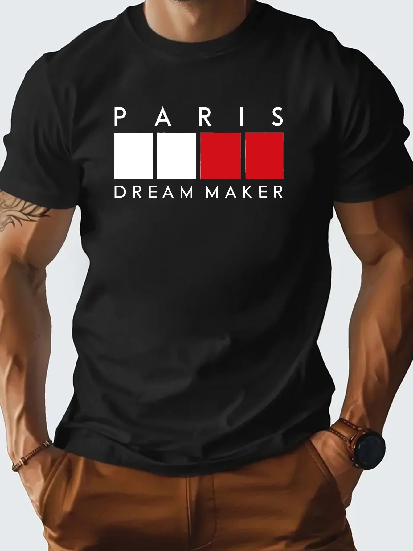 Fashion Print Cotton short-sleeved T-shirt American fashion