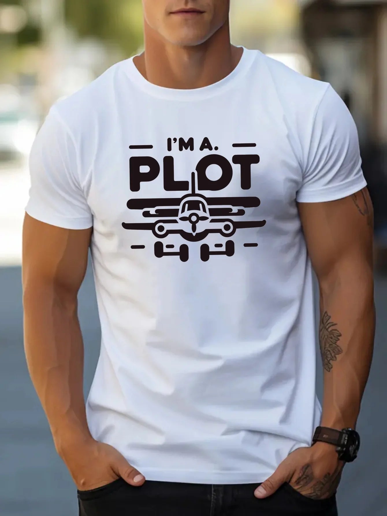 Fashion Print Cotton short-sleeved T-shirt American fashion