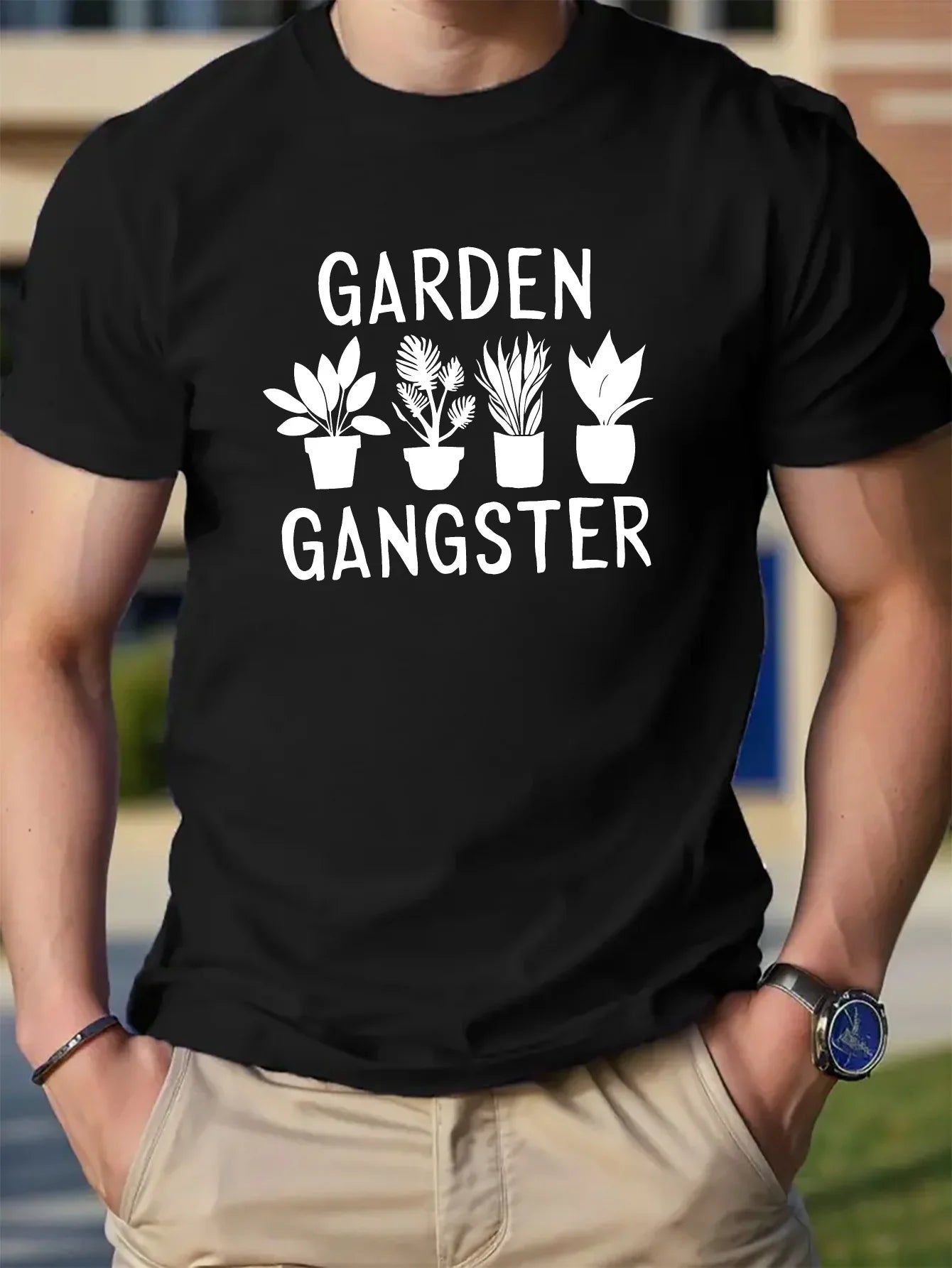 Fashion Print Cotton short-sleeved T-shirt American fashion