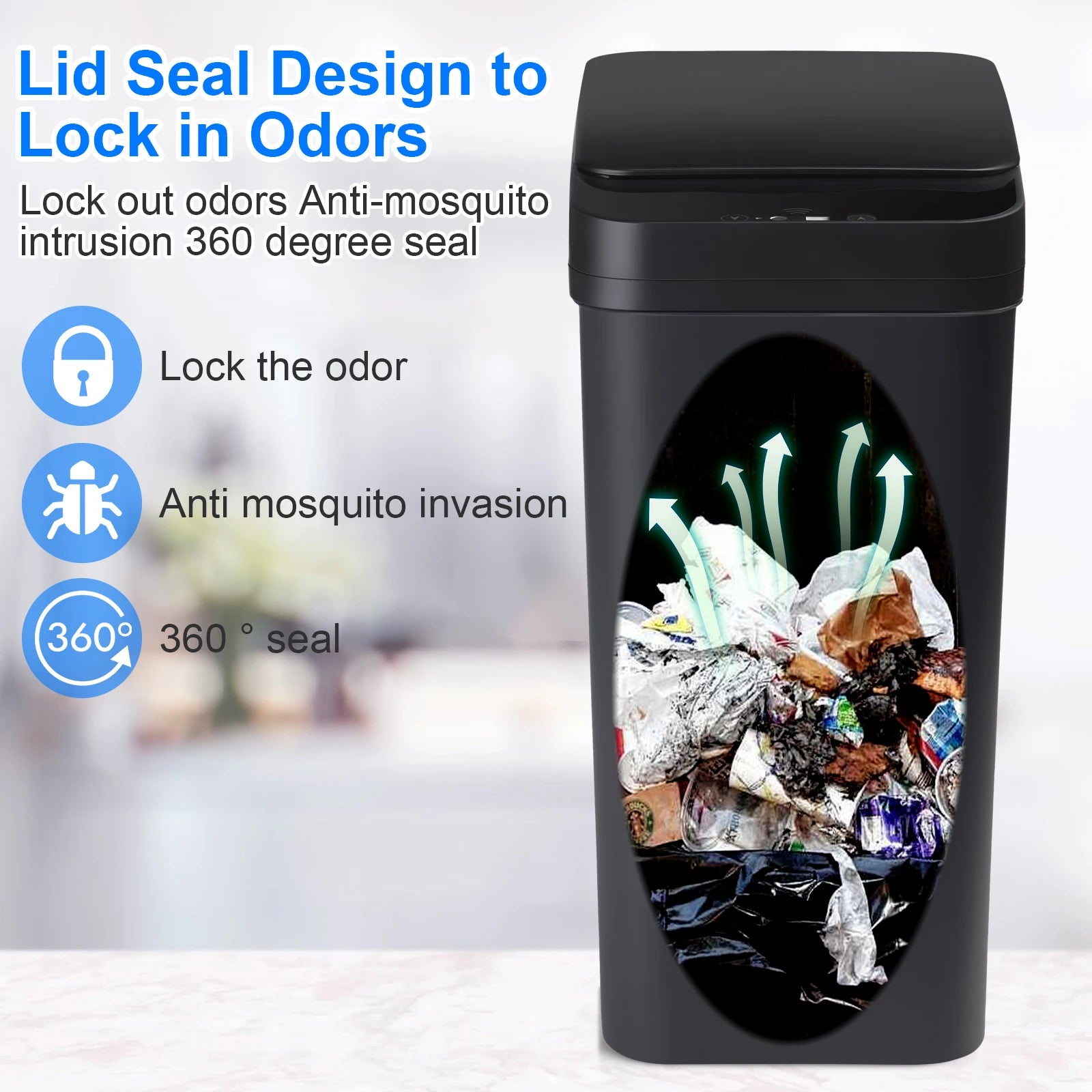 Bathroom Touchless Motion Sensor Garbage Can