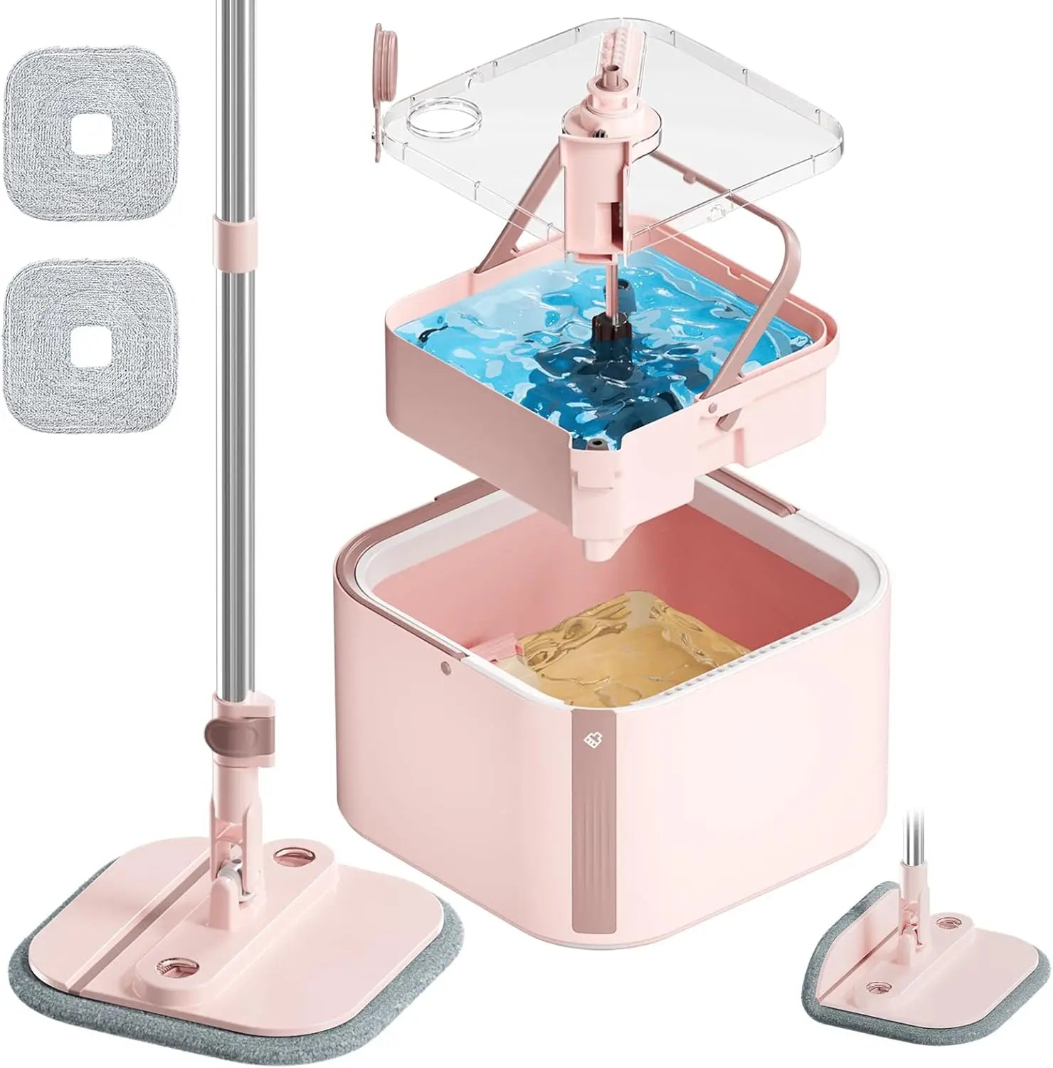 Upgraded Spin Mop and Bucket Self-Standing