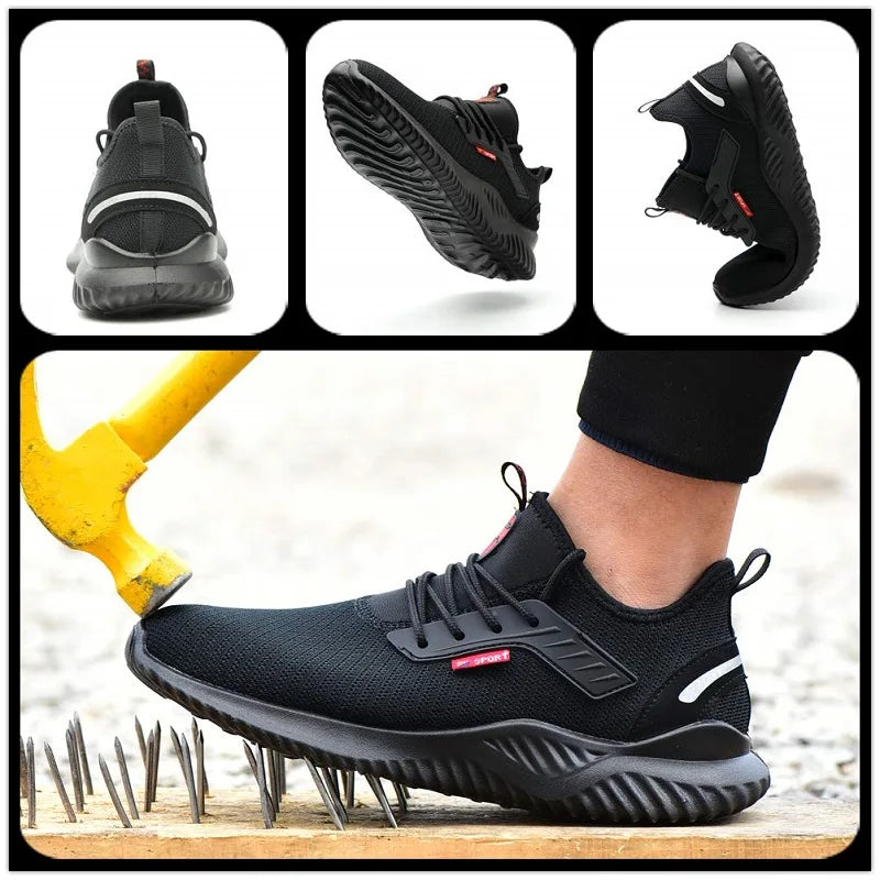 Safety Anti-Smashing Shoes Steel Toe Work Shoes