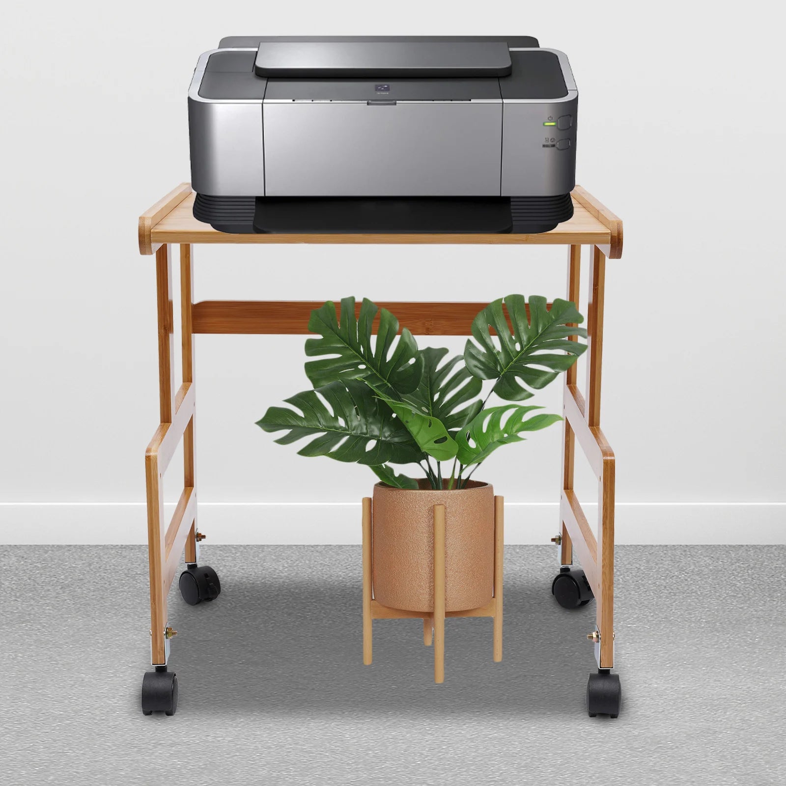 Mobile Printer Stand Holder with Storage Shelf